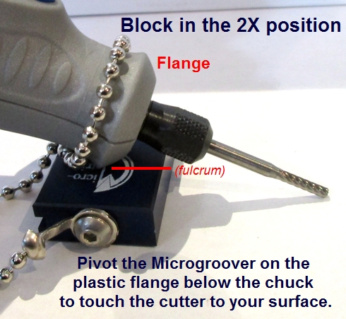 Using the Microgroover in the 2x position